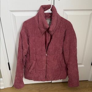 Corduroy Puffer Jacket - Dusty Rose